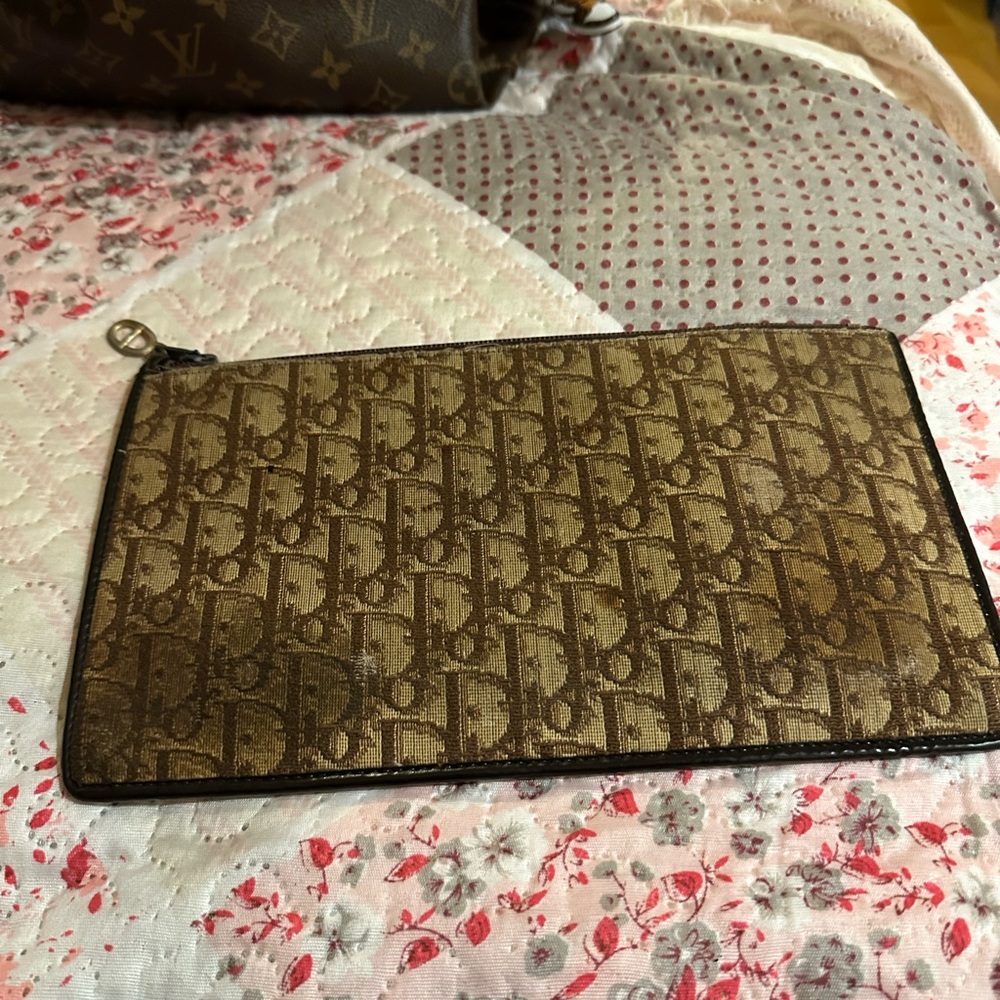 Dior Sophisticated Brown and Gold Pouch